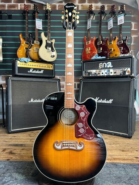 Epiphone EJ200-SCE/VS Vintage Sunburst 2020 Electro-Acoustic Guitar | Vintage Sunburst, image 1 of 5