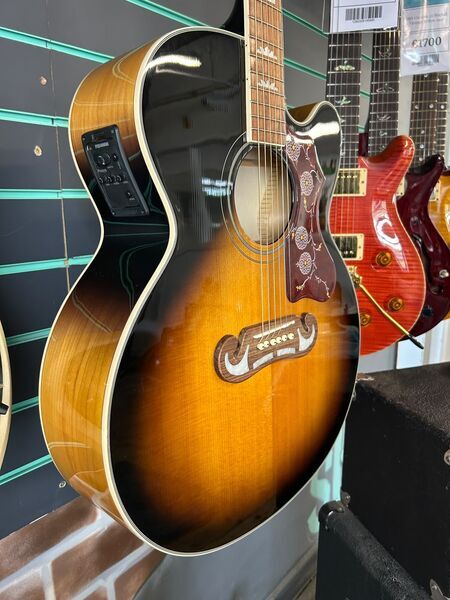 Epiphone EJ200-SCE/VS Vintage Sunburst 2020 Electro-Acoustic Guitar | Vintage Sunburst, image 3 of 5
