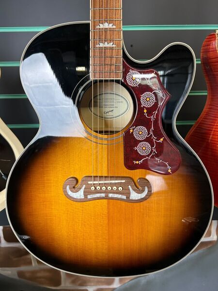 Epiphone EJ200-SCE/VS Vintage Sunburst 2020 Electro-Acoustic Guitar | Vintage Sunburst, image 4 of 5