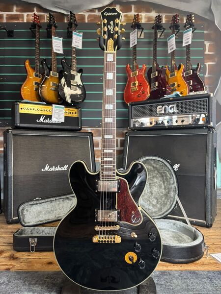Epiphone B.B King Lucille Ebony 2008 Semi-Hollow Electric Guitar | ebony, image 1 of 5