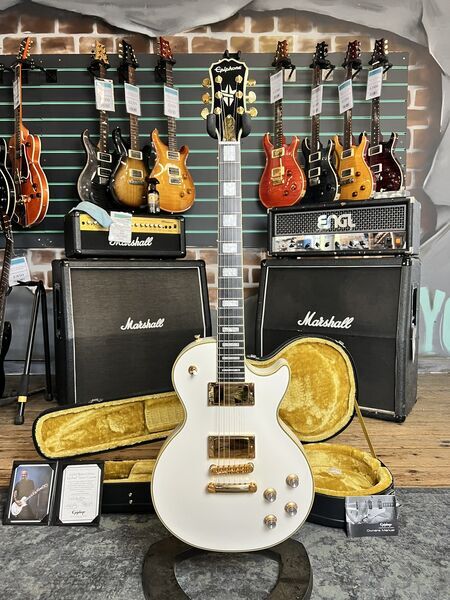 Epiphone Ltd. Ed. Bjorn Gelotte 'Jotun' Les Paul Custom Outfit Bone White 2017 | white, image 1 of 5