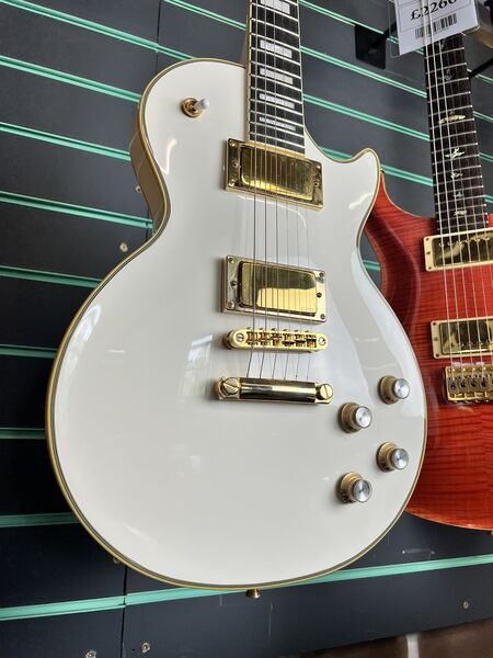 Epiphone Ltd. Ed. Bjorn Gelotte 'Jotun' Les Paul Custom Outfit Bone White 2017 | white, image 3 of 5
