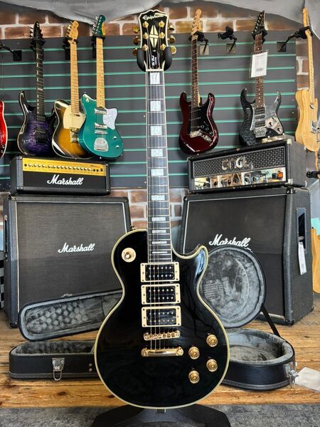 Epiphone Peter Frampton Les Paul Custom Ebony 2018 Electric Guitar | ebony, image 1 of 5