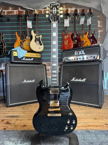 Epiphone SG Custom Ebony 2022 Electric Guitar | ebony, image 1 of 5