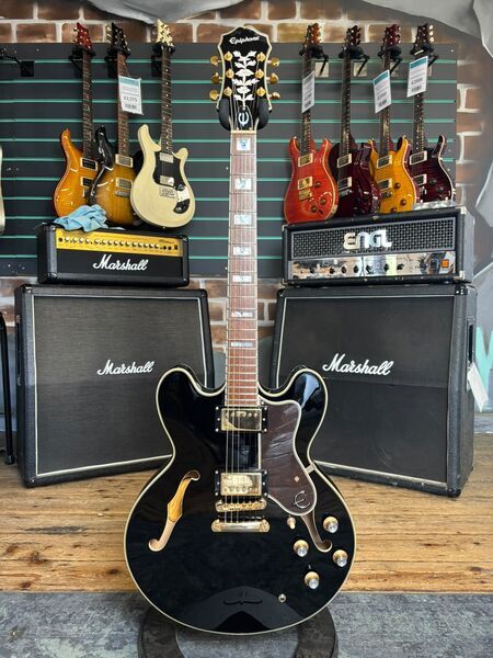Epiphone Sheraton II PRO Ebony 2018 Semi Hollow Electric Guitar | ebony, image 1 of 5