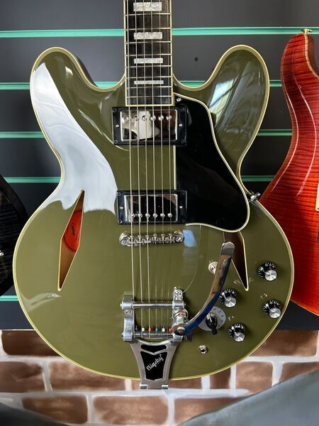 Epiphone Shinichi Ubukata ES-355 Custom Olive Drab 2023 Electric Guitar | Original, image 4 of 5