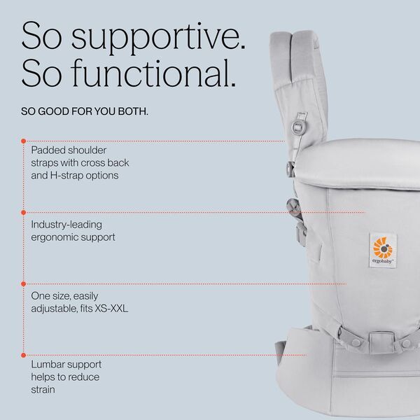 Ergobaby Adapt SoftTouch Cotton baby carrier | grey, image 2 of 3