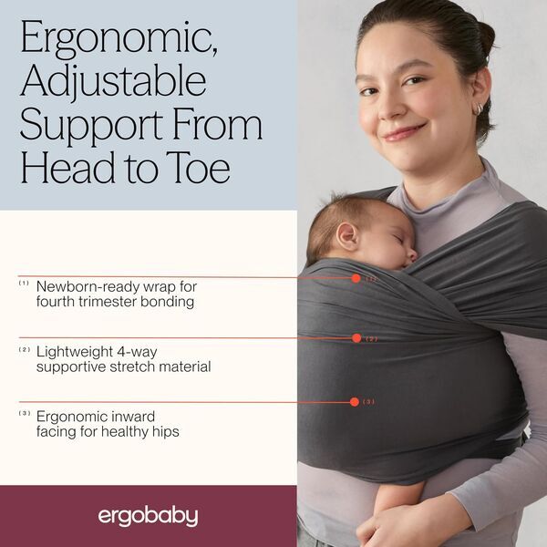 Ergobaby Aura baby sling | black, image 1 of 2