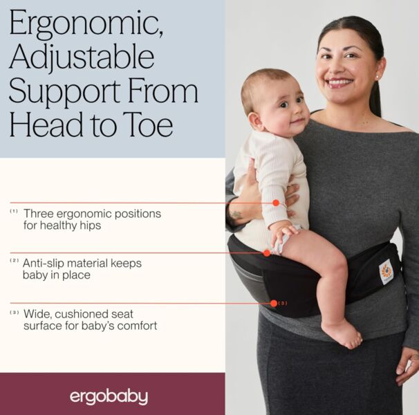 Ergobaby Lift Hip istuin | musta, image 3 of 3