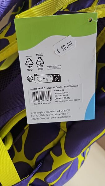 Ergobag Prime Subärkraft Schulrucksack | purple 5