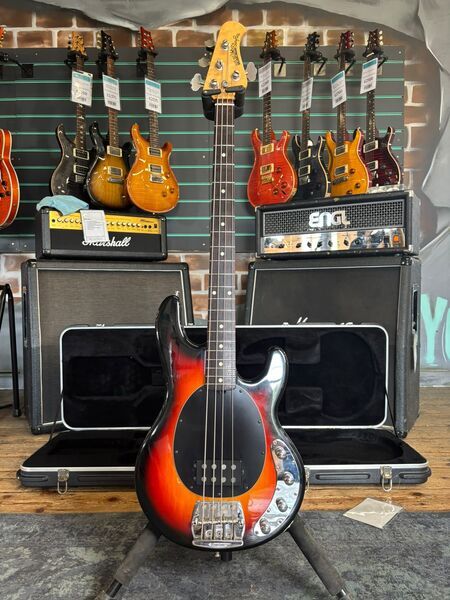 Ernie Ball Music Man StingRay Vintage Sunburst 1991 Electric Bass Guitar | Vintage Sunburst, image 1 of 5