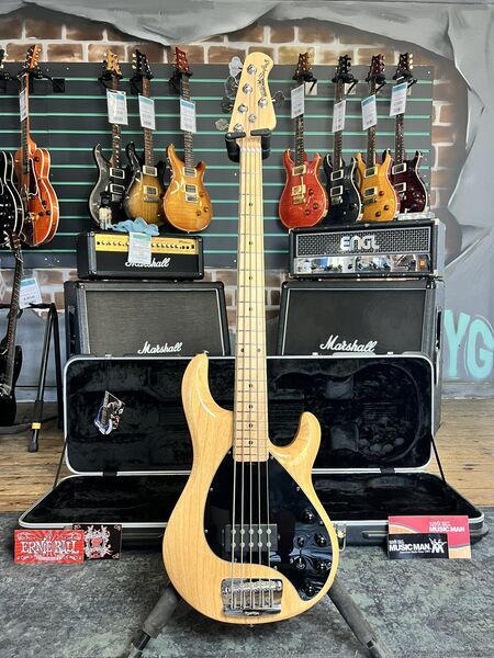 Ernie Ball Musicman StingRay5 H Natural Gloss 2013 Electric Bass Guitar | Natural Gloss, image 1 of 5