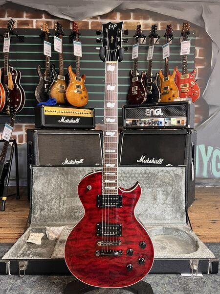 ESP Eclipse-II QM Duncan See-Thru Black Cherry 2012 Electric Guitar | Black Cherry, image 1 of 5