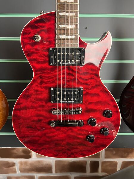 ESP Eclipse-II QM Duncan See-Thru Black Cherry 2012 Electric Guitar | Black Cherry, image 3 of 5