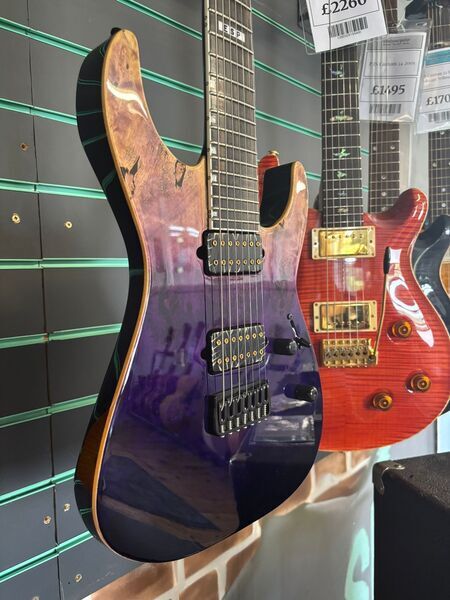 ESP E-II M-II-7 Purple Natural Fade 7-String Electric Guitar | Purple Natural, image 2 of 5