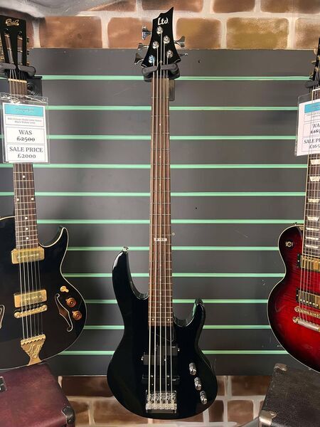 ESP LTD B-55 Black 2012 5-String Electric Bass | juoda, image 2 of 5