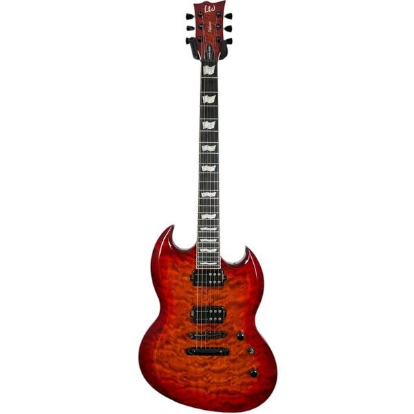 ESP LTD Deluxe Viper-1000 2019 - Quilted Maple Tiger Eye Sunburst | Maple Sunburst, image 3 of 5