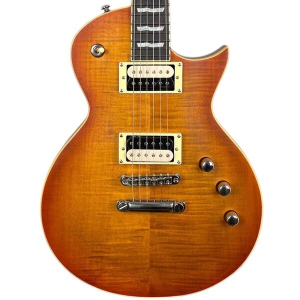 ESP LTD EC-1000T Les Paul Deluxe 2022 - Honey Burst Satin | Honey Burst Satin, image 1 of 5
