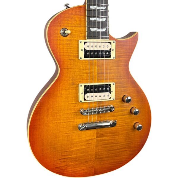 ESP LTD EC-1000T Les Paul Deluxe 2022 - Honey Burst Satin | Honey Burst Satin, image 2 of 5