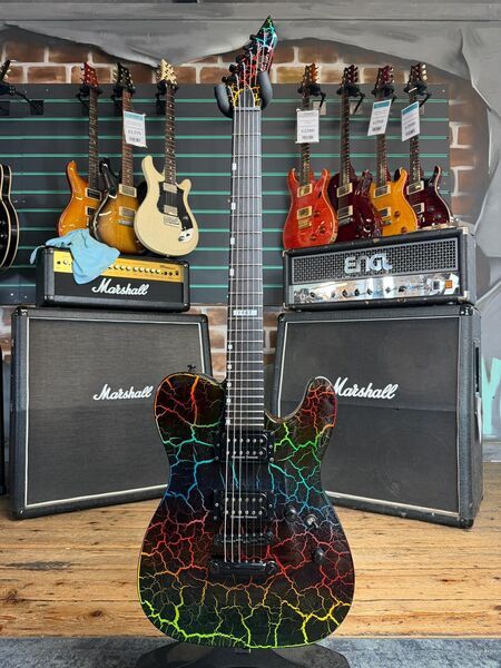 ESP LTD Eclipse Custom 1987 Reissue Rainbow Crackle 2023 Electric Guitar | Original, image 1 of 5
