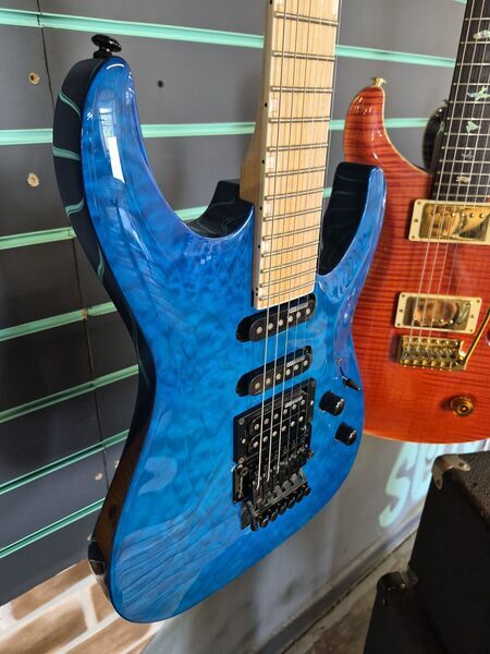 ESP LTD MH-203QM See Thru Blue 2020 Electric Guitar | blue, image 3 of 5