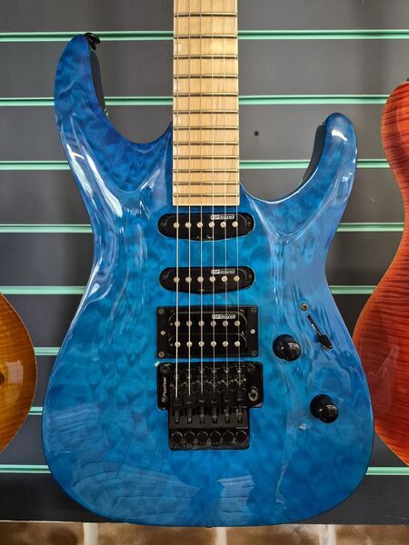 ESP LTD MH-203QM See Thru Blue 2020 Electric Guitar | blue, image 4 of 5