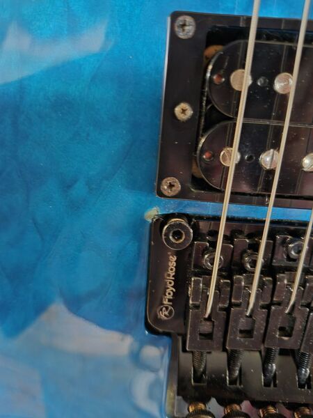 ESP LTD MH-203QM See Thru Blue 2020 Electric Guitar | blue, image 5 of 5