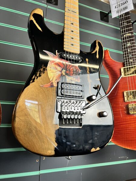 ESP LTD Michael Wilton Demon Signature Distressed Black/Demon Graphic Electric | black, image 3 of 5