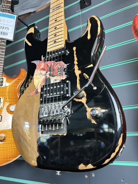 ESP LTD Michael Wilton Demon Signature Distressed Black/Demon Graphic Electric | black, image 5 of 5