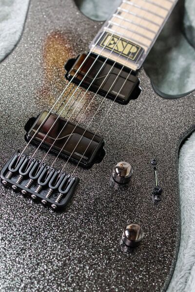 ESP Original M-2 CTM NT Titan | Metal Black Sparkle | Metal Black Sparkle, image 3 of 5