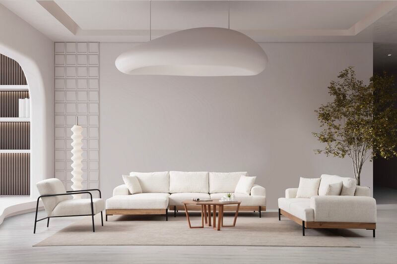 Eti Ecksofa Links Weiß | Weiß, image 2 of 4