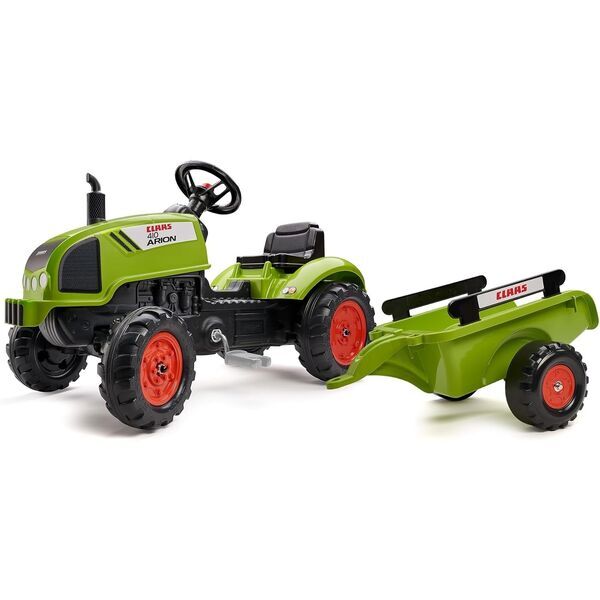 Falk 2041C Trettraktor Claas Arion 410 mit Anhänger | grün 1