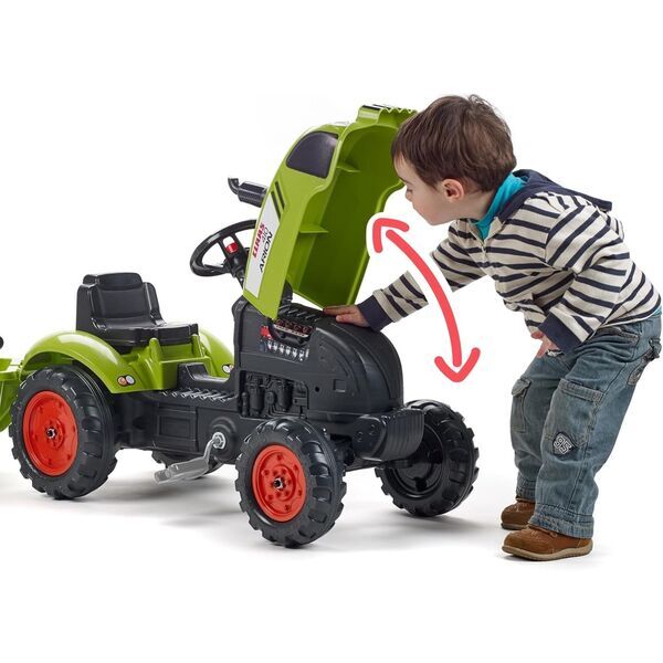 Falk 2041C Trettraktor Claas Arion 410 mit Anhänger | grün 2
