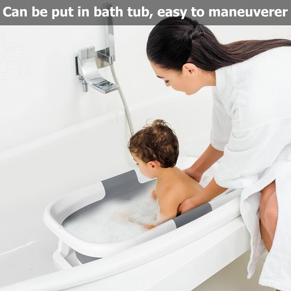 Adoraland faltbare Babybadewanne mit Einsatz | grey 2