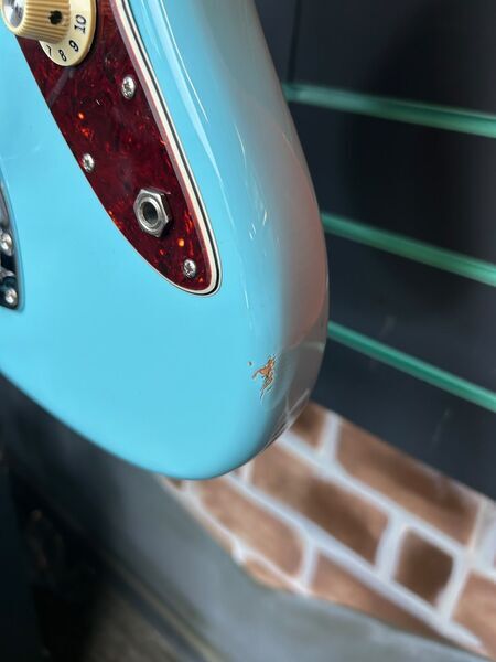Fender 60th Anniversary Triple Jazzmaster Daphne Blue 2018 Electric Guitar | blue, image 5 of 5