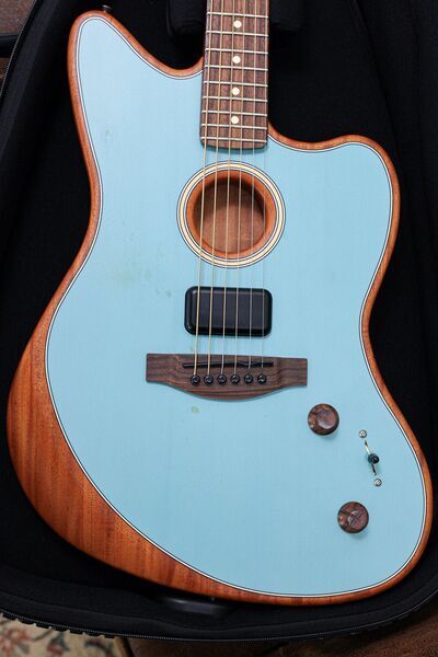 Fender Acoustasonic Player Jazzmaster | Ice Blue | ice blue, image 5 of 5