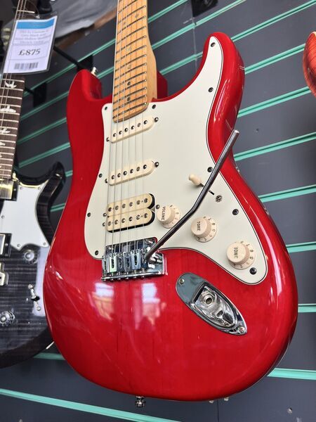 Fender American Deluxe Fat Stratocaster HSS Crimson Red Transparent 2001 | red, image 5 of 5