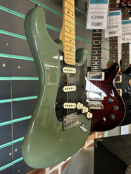 Fender American Professional Stratocaster Antique Olive 2017 Electric Guitar | Original, image 3 of 5