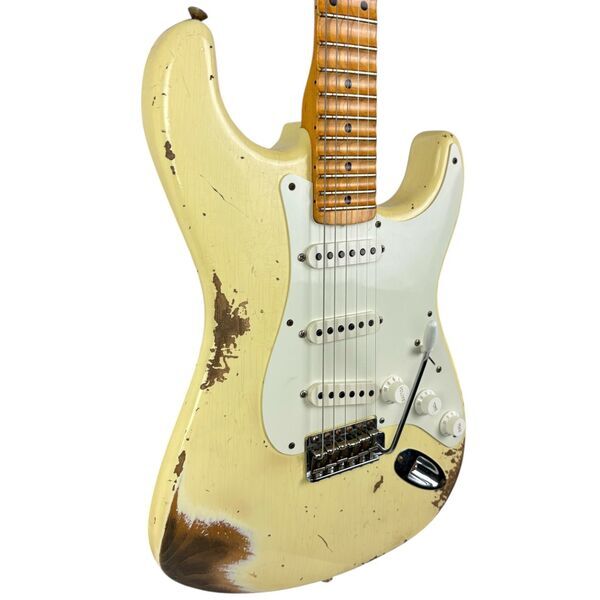 Fender Custom Shop 56 Reissue Stratocaster 2021 - Scalloped - Vintage White - Relic | реликва, image 1 of 4