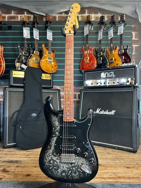 Fender FSR Black Paisley Stratocaster HSS 2012 Electric Guitar | black, image 1 of 5