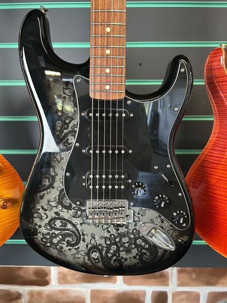 Fender FSR Black Paisley Stratocaster HSS 2012 Electric Guitar | black, image 4 of 5