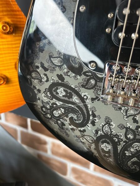 Fender FSR Black Paisley Stratocaster HSS 2012 Electric Guitar | black, image 5 of 5