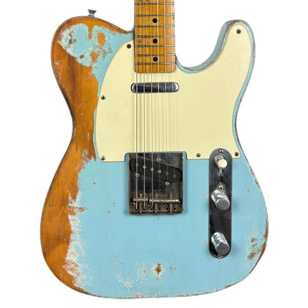 Fender Japan 52 Reissue Telecaster 1990-1991 - Blue - Heavy Relic | Heavy Relic, image 1 of 5