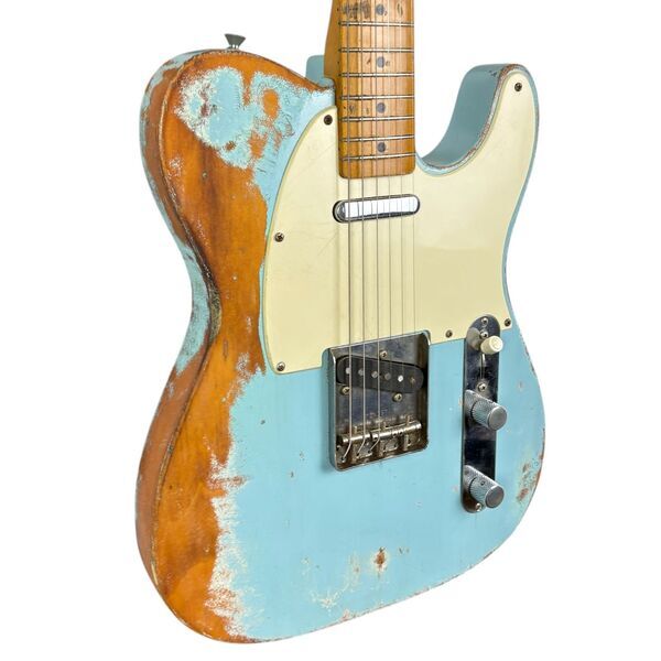 Fender Japan 52 Reissue Telecaster 1990-1991 - Blue - Heavy Relic | Heavy Relic, image 2 of 5