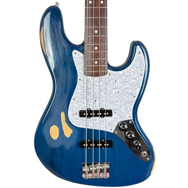 Fender Japan 62 Reissue Jazz bass - Trans blue - matching Headstock | trans blue, image 1 of 5