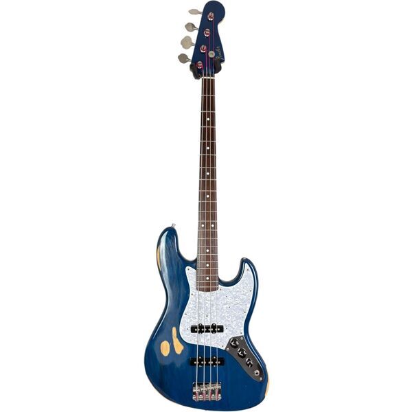 Fender Japan 62 Reissue Jazz bass - Trans blue - matching Headstock | trans blue, image 3 of 5