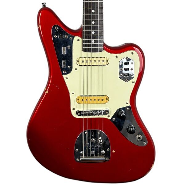 Fender Japan 66 Reissue Jaguar 2002-2004 - Candy Apple Red - Matching Headstock | Matching Headstock, image 1 of 5