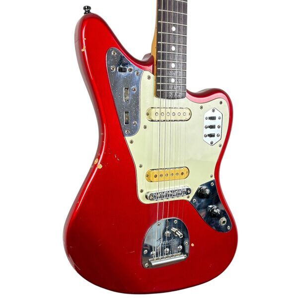 Fender Japan 66 Reissue Jaguar 2002-2004 - Candy Apple Red - Matching Headstock | Matching Headstock, image 2 of 5
