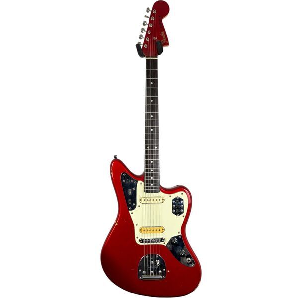 Fender Japan 66 Reissue Jaguar 2002-2004 - Candy Apple Red - Matching Headstock | Matching Headstock, image 3 of 5