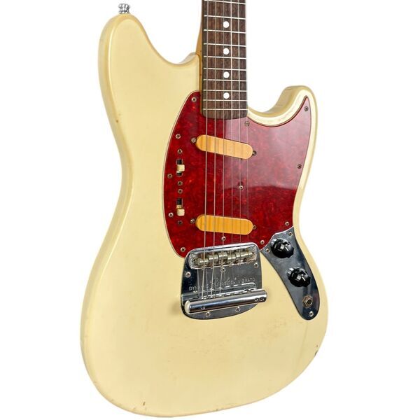 Fender Japan 66 Reissue Mustang 1993-1994 - Vintage White | Vintage White, image 2 of 5